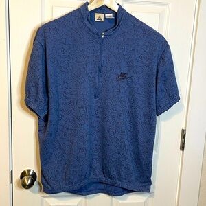 Nike ACG shirt sleeve blue half zip outdoor w/ back pockets sz XL